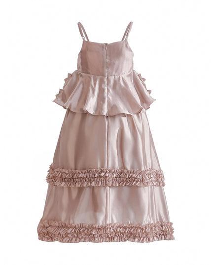 kids atelier tulleen Light Pink Calista Ruffle Skirt Set