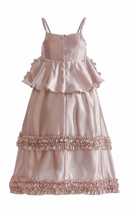 kids atelier tulleen Light Pink Calista Ruffle Skirt Set