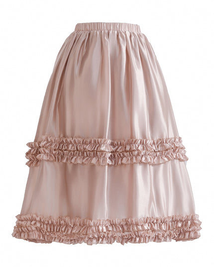 kids atelier tulleen Light Pink Calista Ruffle Skirt Set