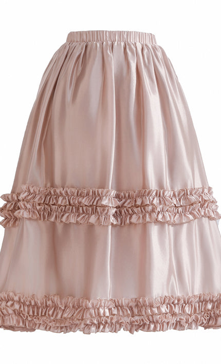 kids atelier tulleen Light Pink Calista Ruffle Skirt Set