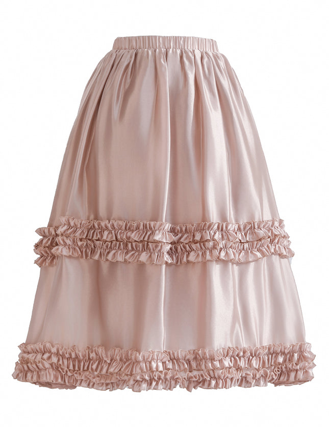 kids atelier tulleen Light Pink Calista Ruffle Skirt Set