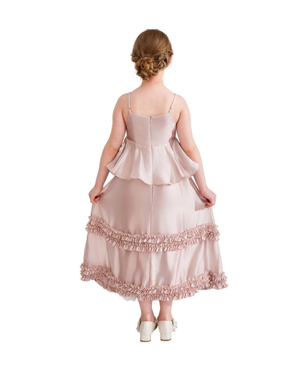 kids atelier tulleen Light Pink Calista Ruffle Skirt Set