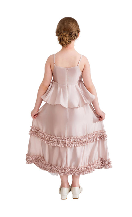 kids atelier tulleen Light Pink Calista Ruffle Skirt Set
