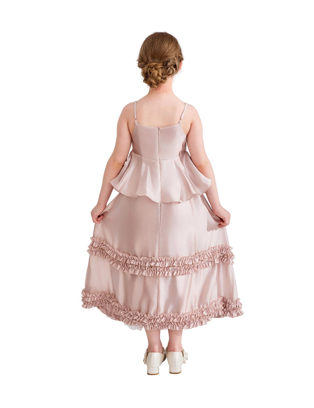 kids atelier tulleen Light Pink Calista Ruffle Skirt Set