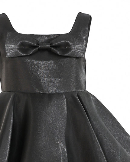 kids atelier tulleen Black Lucienne Satin Bow Dress