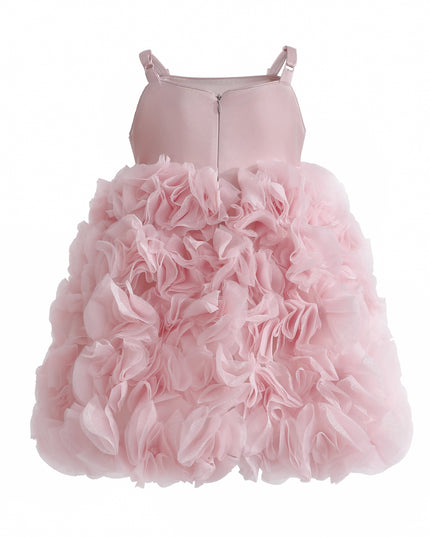 kids atelier tulleen Pink Arabella Glitter Ruffle Dress