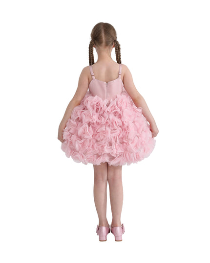 kids atelier tulleen Pink Arabella Glitter Ruffle Dress