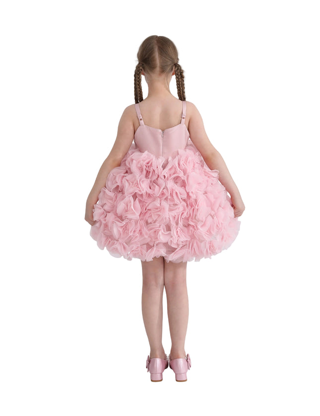kids atelier tulleen Pink Arabella Glitter Ruffle Dress