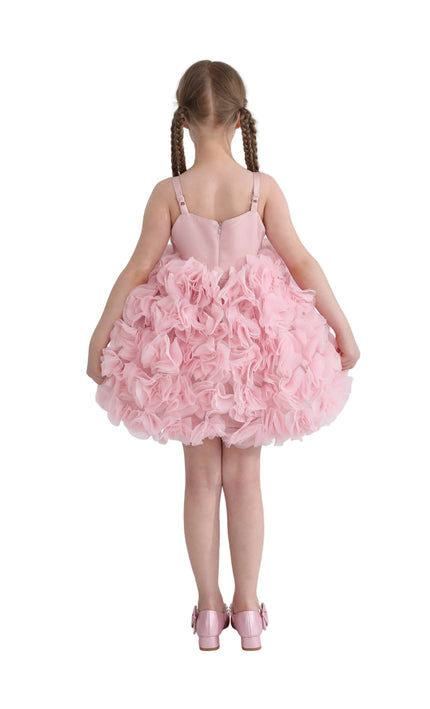 kids atelier tulleen Pink Arabella Glitter Ruffle Dress
