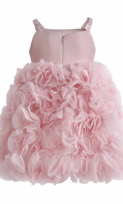 kids atelier tulleen Pink Arabella Glitter Ruffle Dress