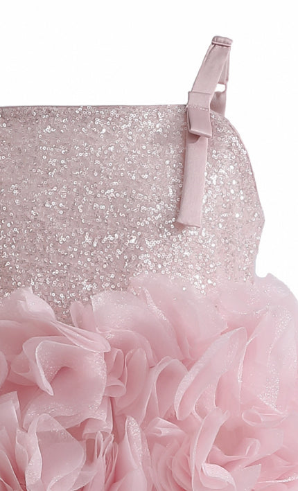 kids atelier tulleen Pink Arabella Glitter Ruffle Dress