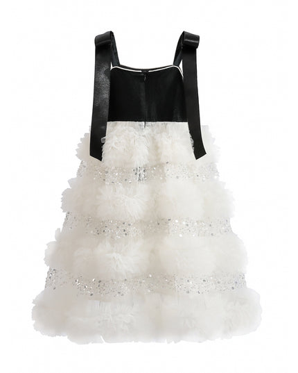 kids atelier tulleen Black & Ivory Sophia Party Dress