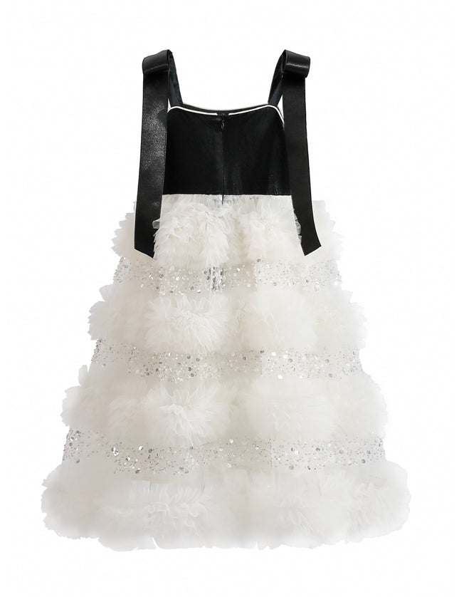 kids atelier tulleen Black & Ivory Sophia Party Dress