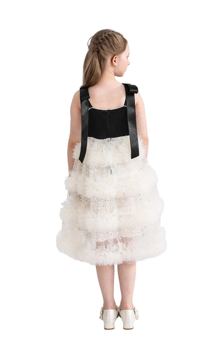 kids atelier tulleen Black & Ivory Sophia Party Dress