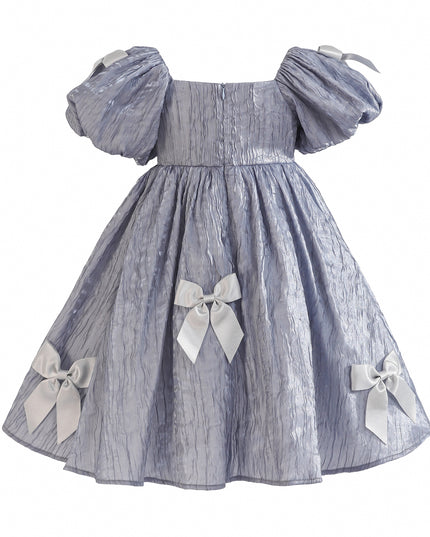 kids atelier tulleen Blue Clarissa Bow Party Dress