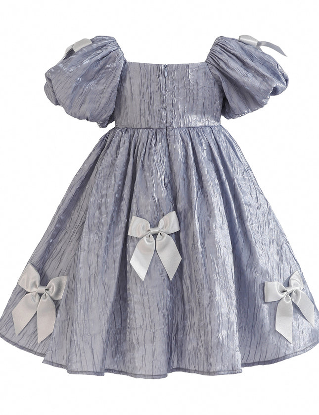 kids atelier tulleen Blue Clarissa Bow Party Dress