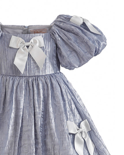 kids atelier tulleen Blue Clarissa Bow Party Dress