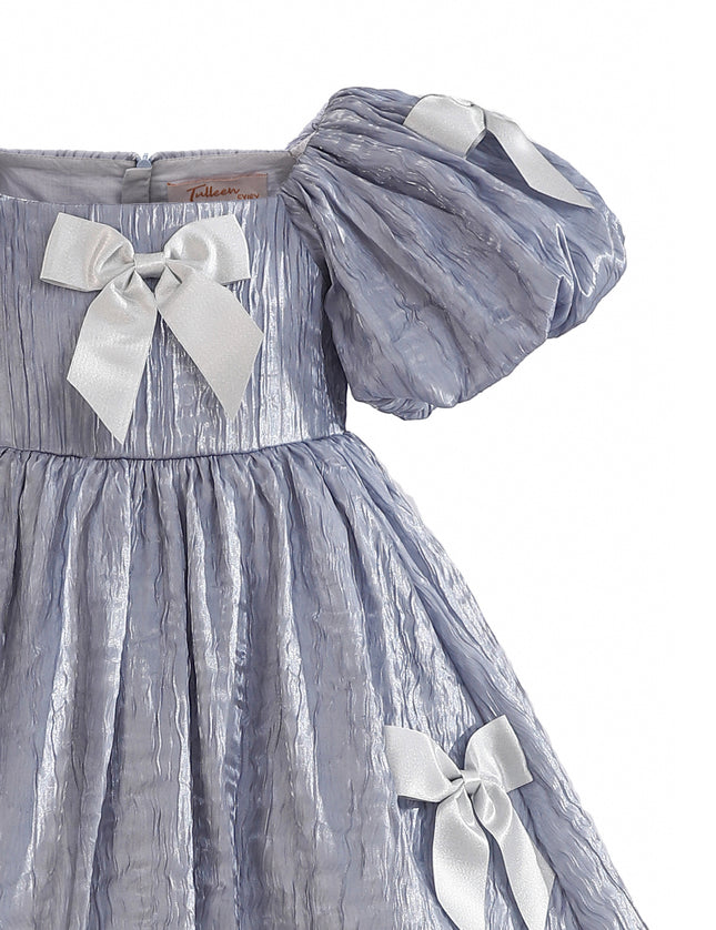 kids atelier tulleen Blue Clarissa Bow Party Dress