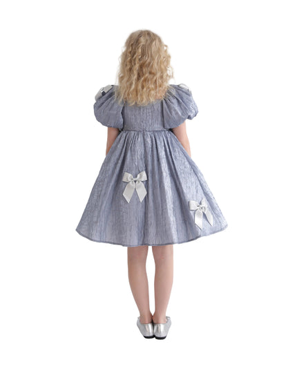 kids atelier tulleen Blue Clarissa Bow Party Dress