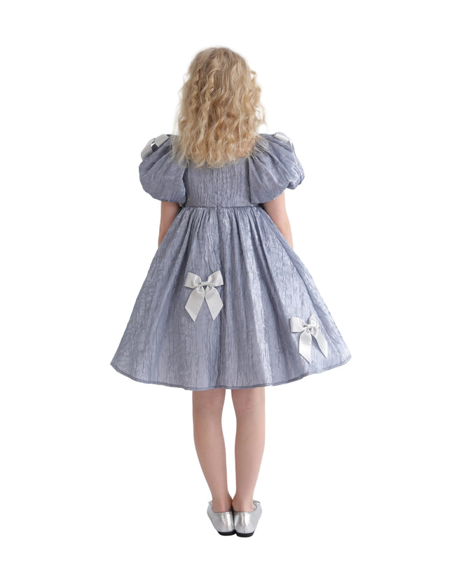 kids atelier tulleen Blue Clarissa Bow Party Dress
