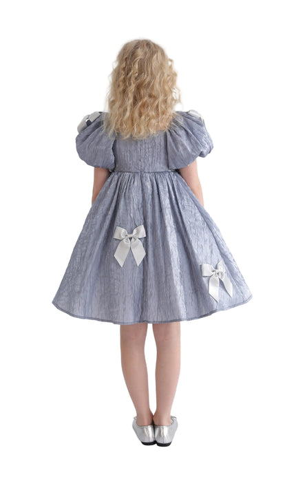 kids atelier tulleen Blue Clarissa Bow Party Dress