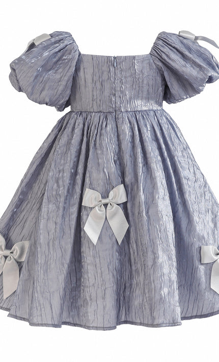 kids atelier tulleen Blue Clarissa Bow Party Dress