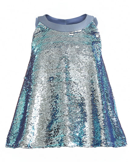 kids atelier tulleen Blue Sylvara Sequin Ruffle Skirt Set