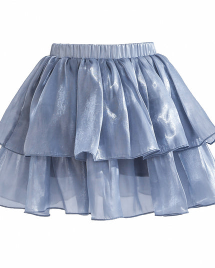 kids atelier tulleen Blue Sylvara Sequin Ruffle Skirt Set
