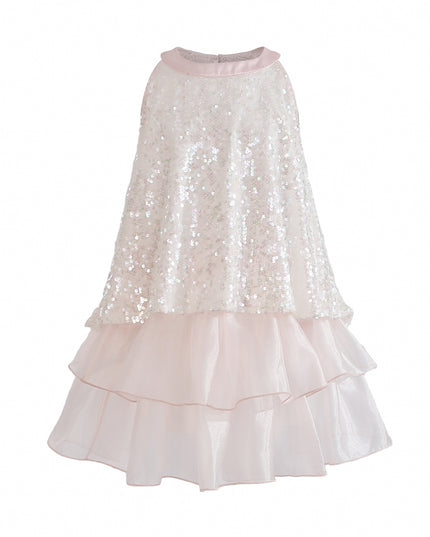 kids atelier tulleen Pink Sylvara Sequin Ruffle Skirt Set