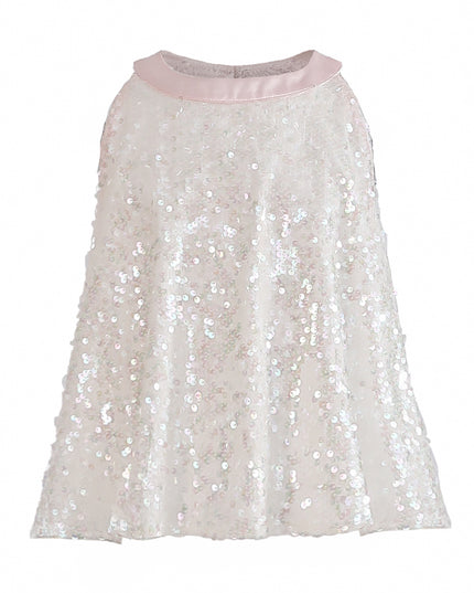 kids atelier tulleen Pink Sylvara Sequin Ruffle Skirt Set