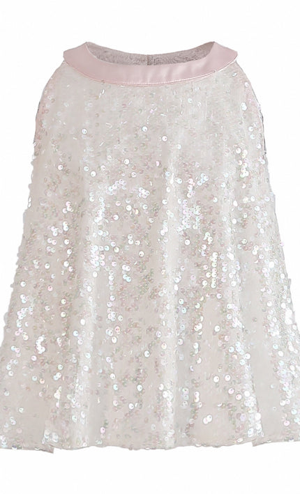 kids atelier tulleen Pink Sylvara Sequin Ruffle Skirt Set