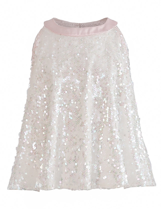 kids atelier tulleen Pink Sylvara Sequin Ruffle Skirt Set