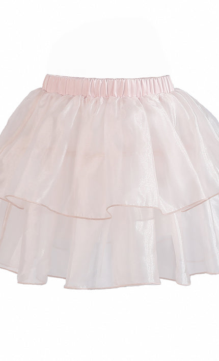 kids atelier tulleen Pink Sylvara Sequin Ruffle Skirt Set