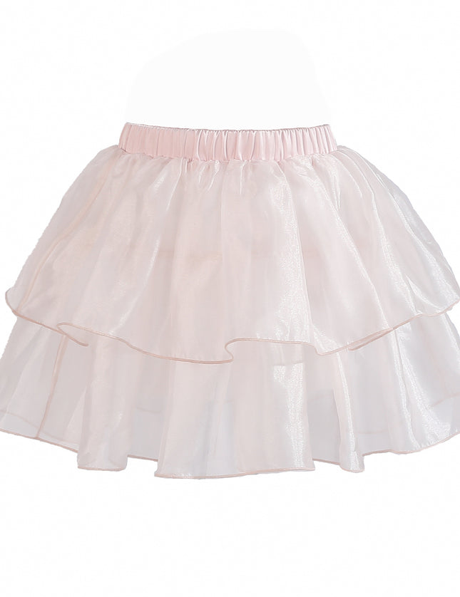 kids atelier tulleen Pink Sylvara Sequin Ruffle Skirt Set