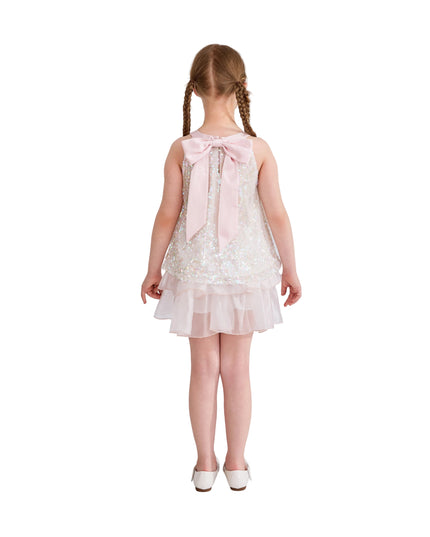 kids atelier tulleen Pink Sylvara Sequin Ruffle Skirt Set