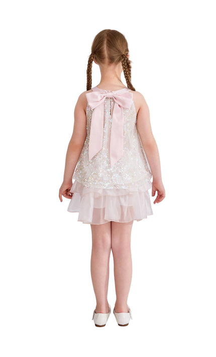 kids atelier tulleen Pink Sylvara Sequin Ruffle Skirt Set