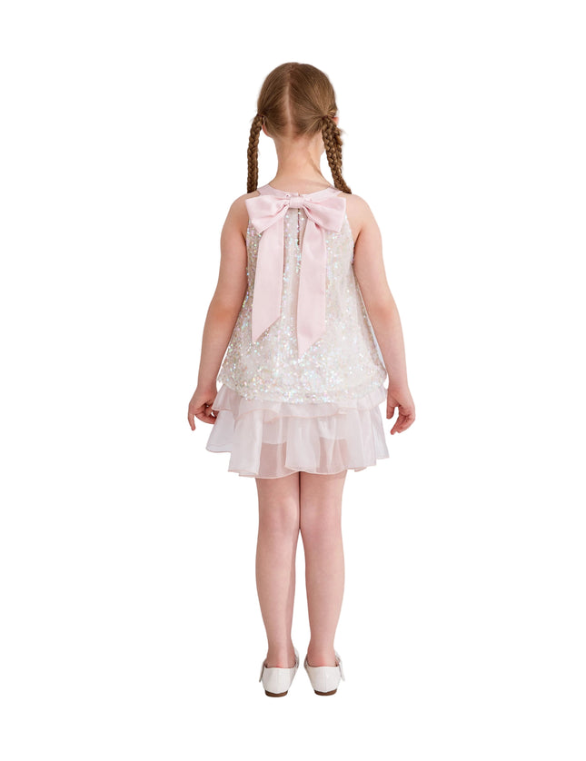 kids atelier tulleen Pink Sylvara Sequin Ruffle Skirt Set
