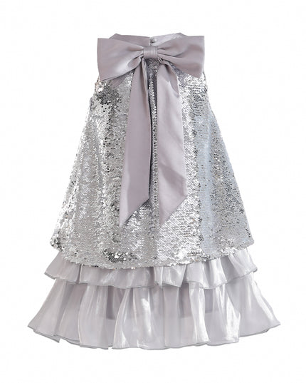 kids atelier tulleen Purple Sylvara Sequin Ruffle Skirt Set