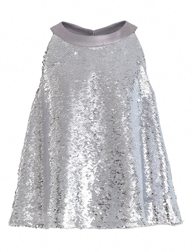 kids atelier tulleen Purple Sylvara Sequin Ruffle Skirt Set