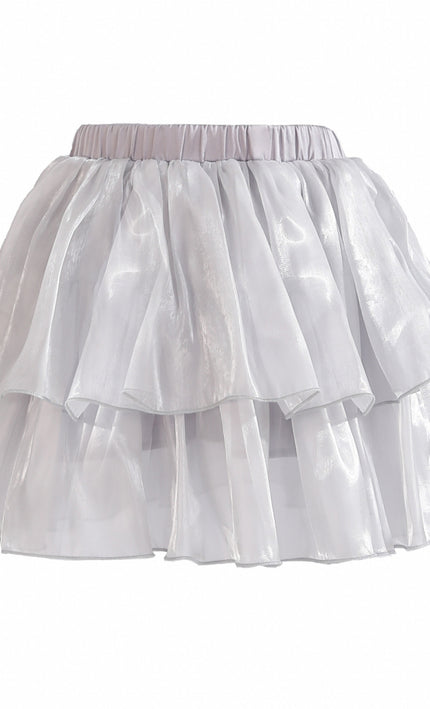 kids atelier tulleen Purple Sylvara Sequin Ruffle Skirt Set