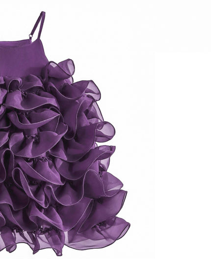 kids atelier tulleen Purple Vionara Ruffle Dress