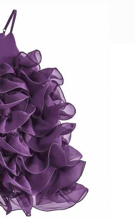 kids atelier tulleen Purple Vionara Ruffle Dress