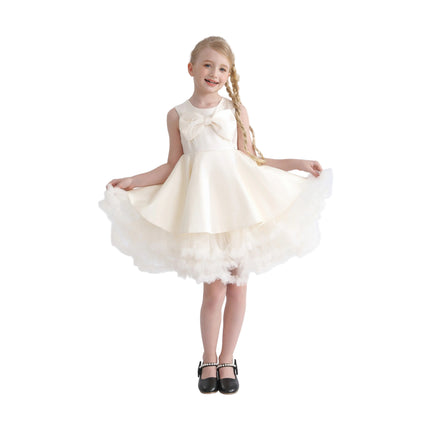 kids atelier tulleen Ivory Anastasia Bow Tulle Dress