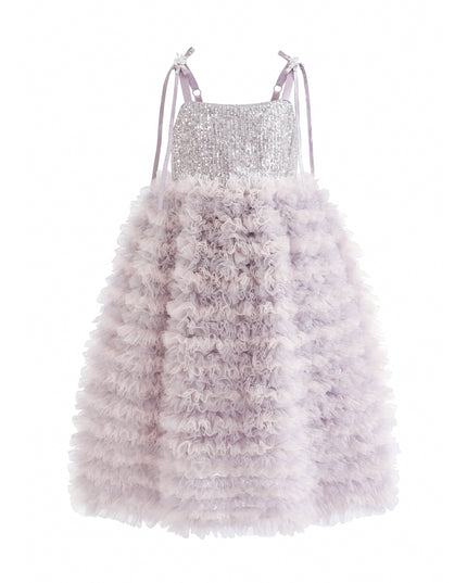 kids atelier tulleen Lavender Liliana Sequin Tulle Dress