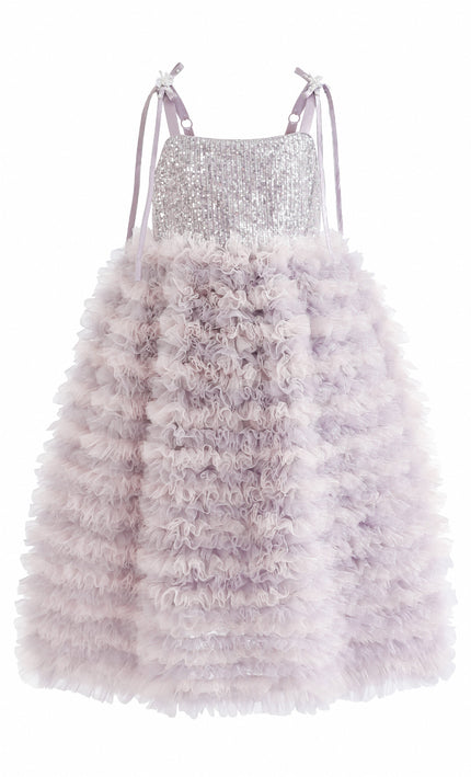 kids atelier tulleen Lavender Liliana Sequin Tulle Dress