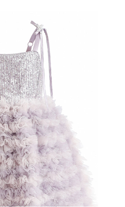 kids atelier tulleen Lavender Liliana Sequin Tulle Dress