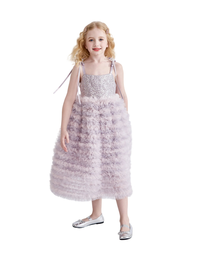 kids atelier tulleen Lavender Liliana Sequin Tulle Dress