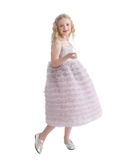 kids atelier tulleen Lavender Liliana Sequin Tulle Dress