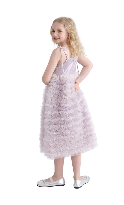 kids atelier tulleen Lavender Liliana Sequin Tulle Dress