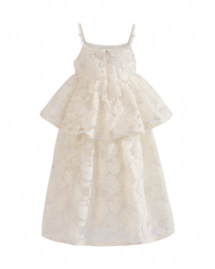 kids atelier tulleen Cream Juliette Lace skirt set